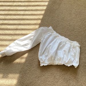 Free People One Shoulder Puff Sleeve Top